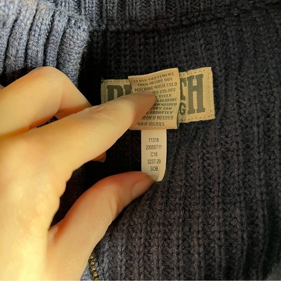 Duluth Sweater Mens 2XL Blue Quarter Zip Long Sleeve Pullover Sweater. - Picture 5 of 6